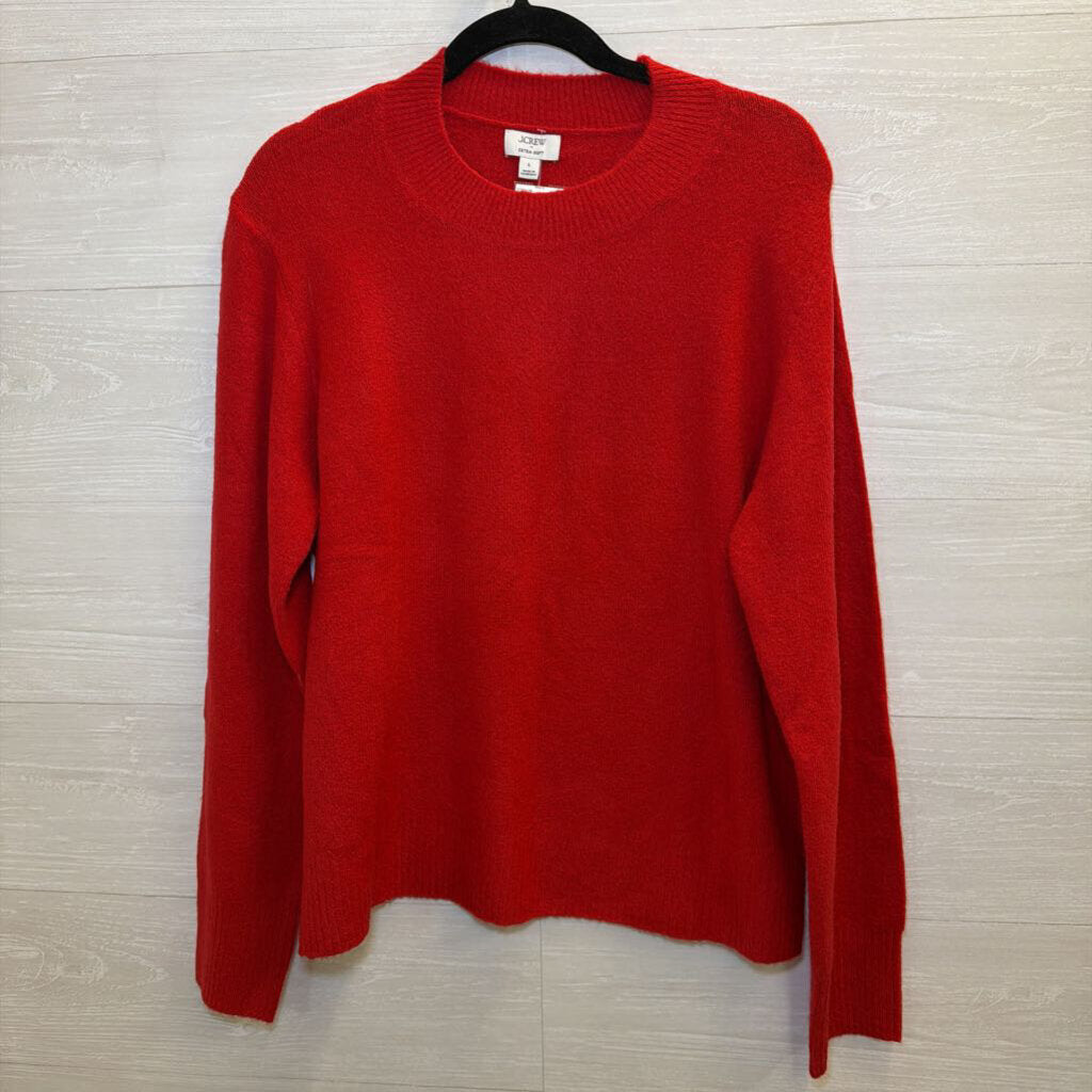 J Crew Red Extra Soft Sweater Top Large