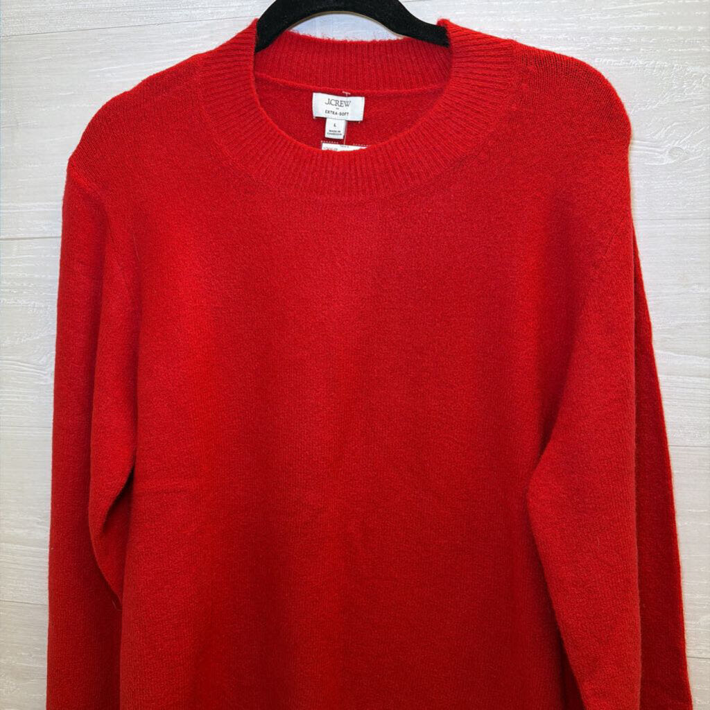 J Crew Red Extra Soft Sweater Top Large