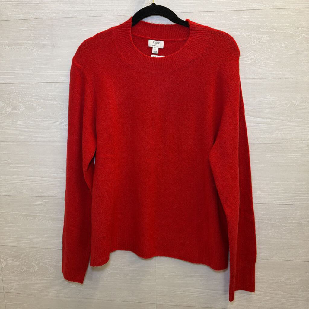 J Crew Red Extra Soft Sweater Top Large