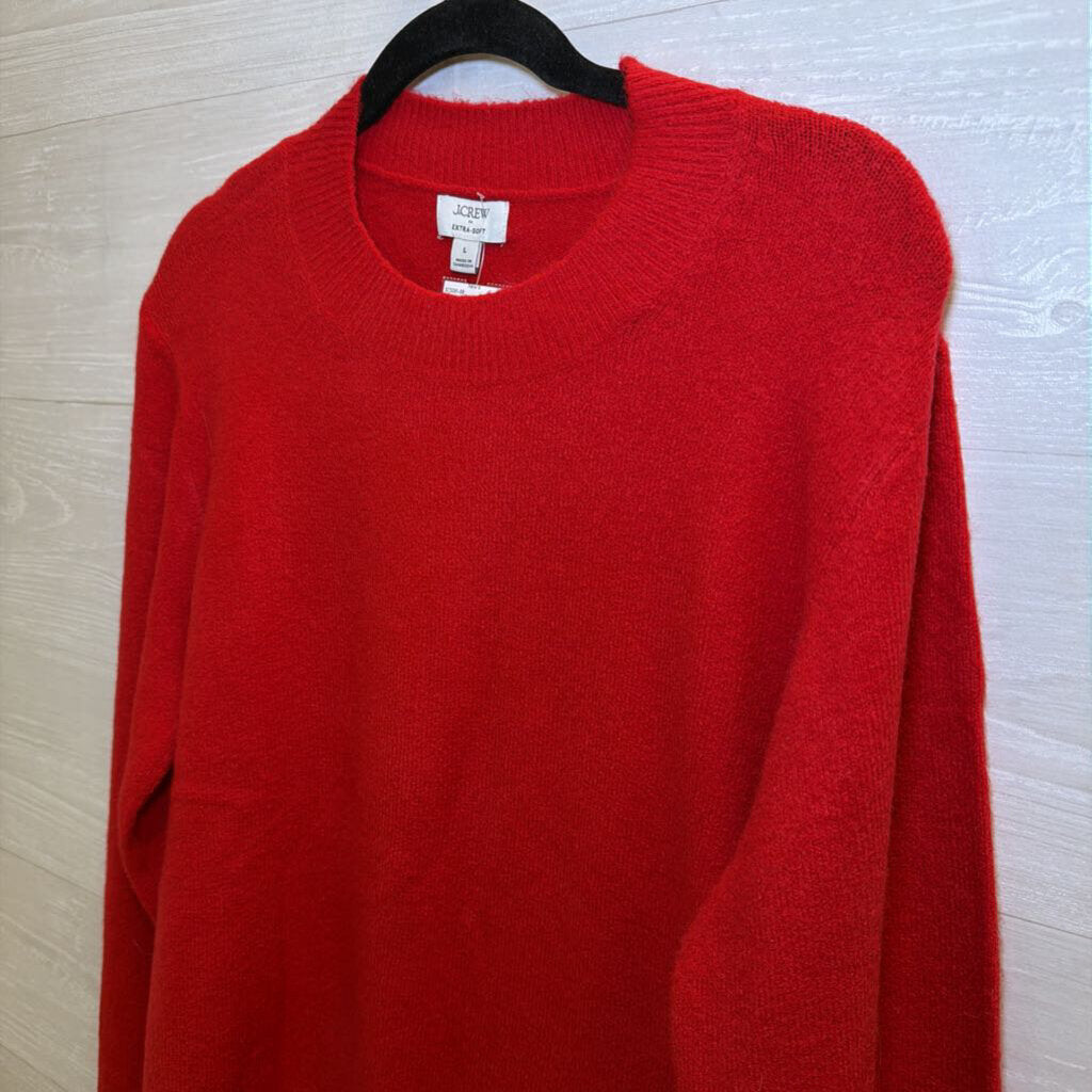 J Crew Red Extra Soft Sweater Top Large