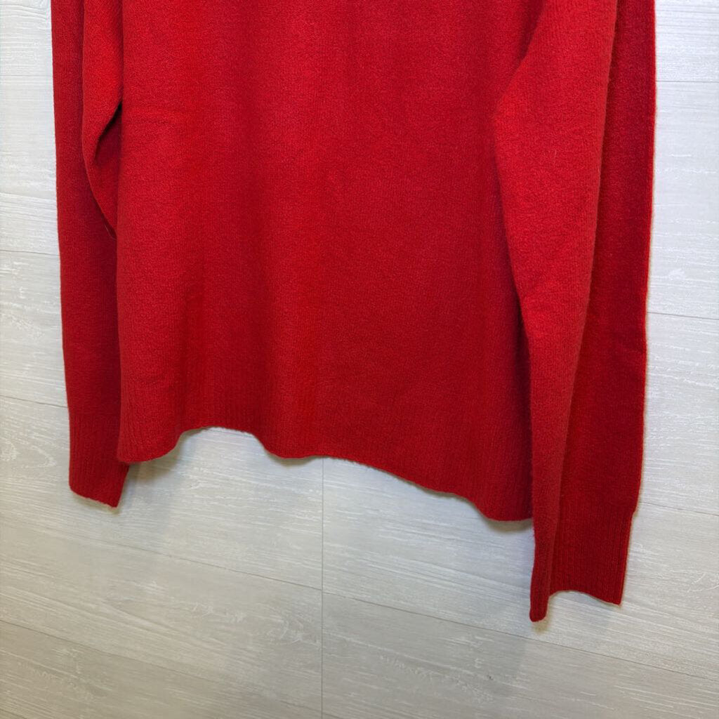 J Crew Red Extra Soft Sweater Top Large