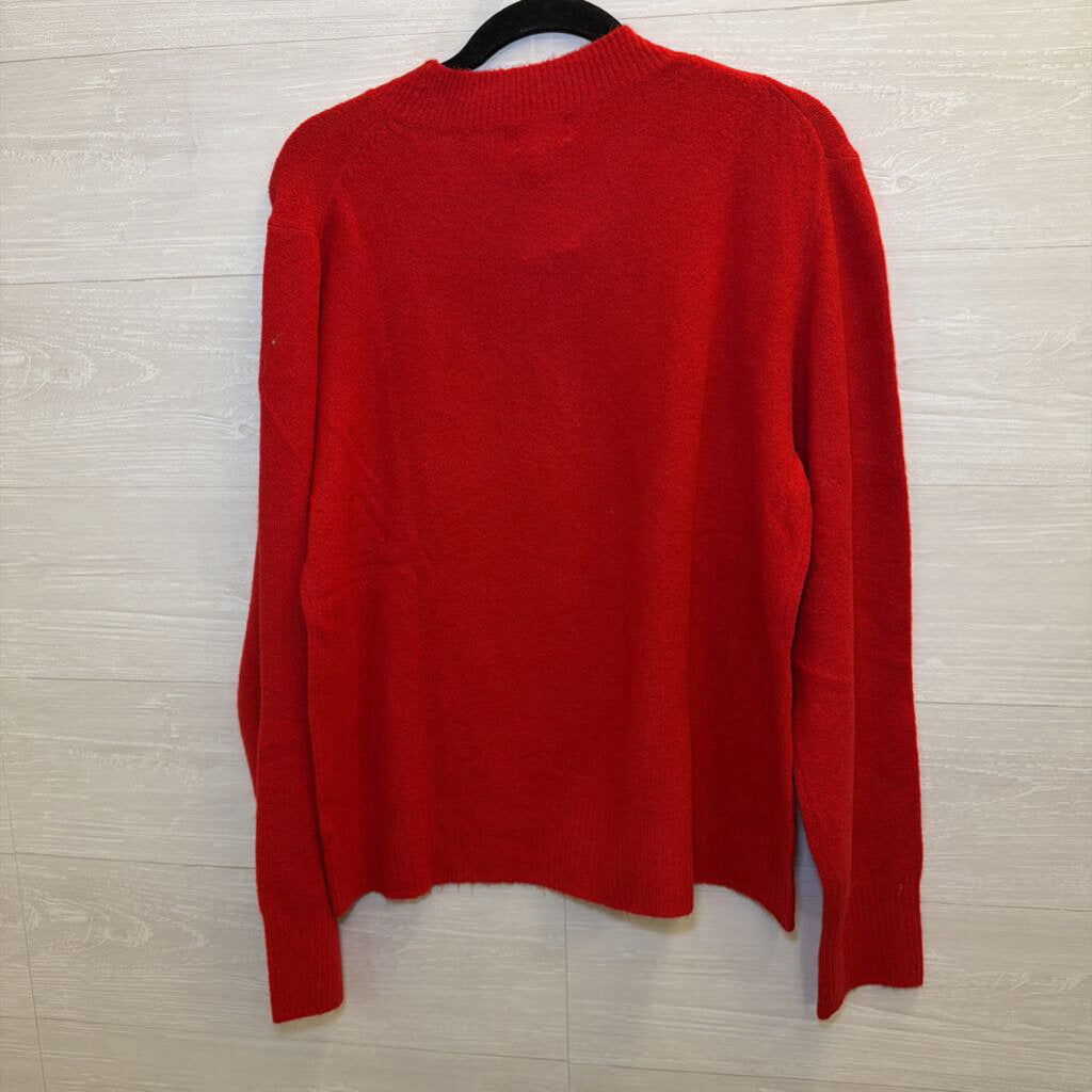 J Crew Red Extra Soft Sweater Top Large