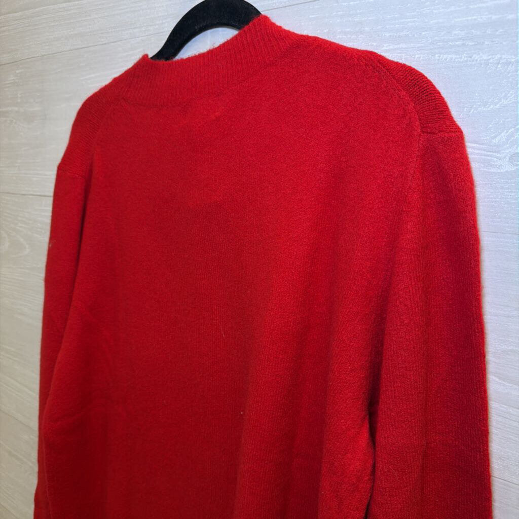 J Crew Red Extra Soft Sweater Top Large