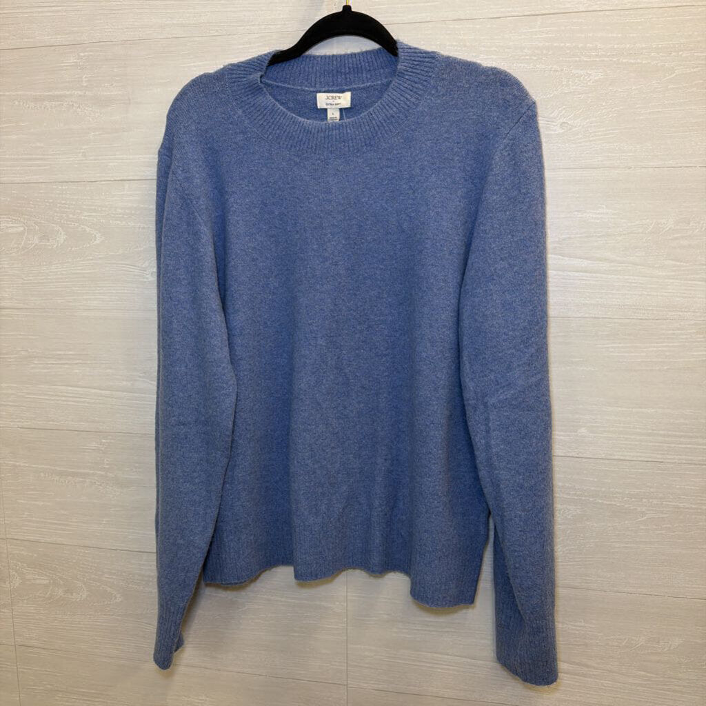 J Crew Blue Extra Soft Sweater Top Large
