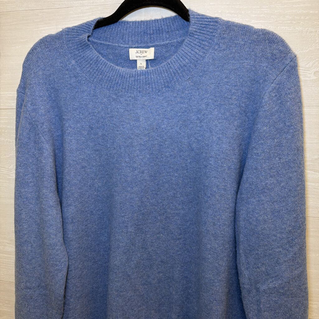 J Crew Blue Extra Soft Sweater Top Large