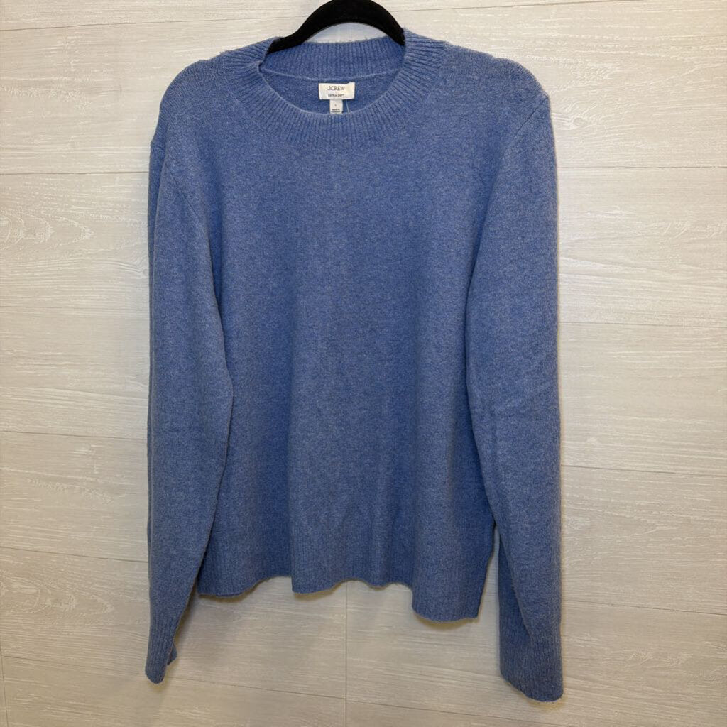 J Crew Blue Extra Soft Sweater Top Large