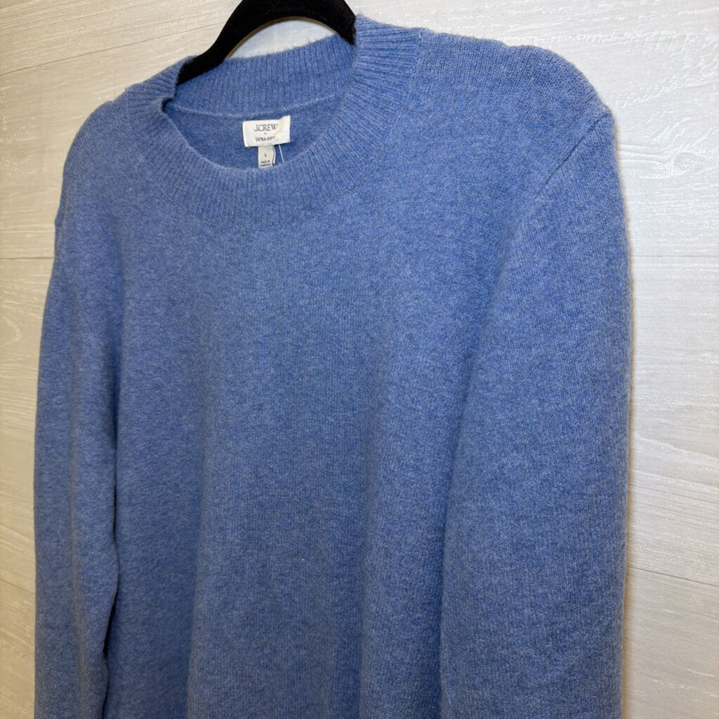 J Crew Blue Extra Soft Sweater Top Large