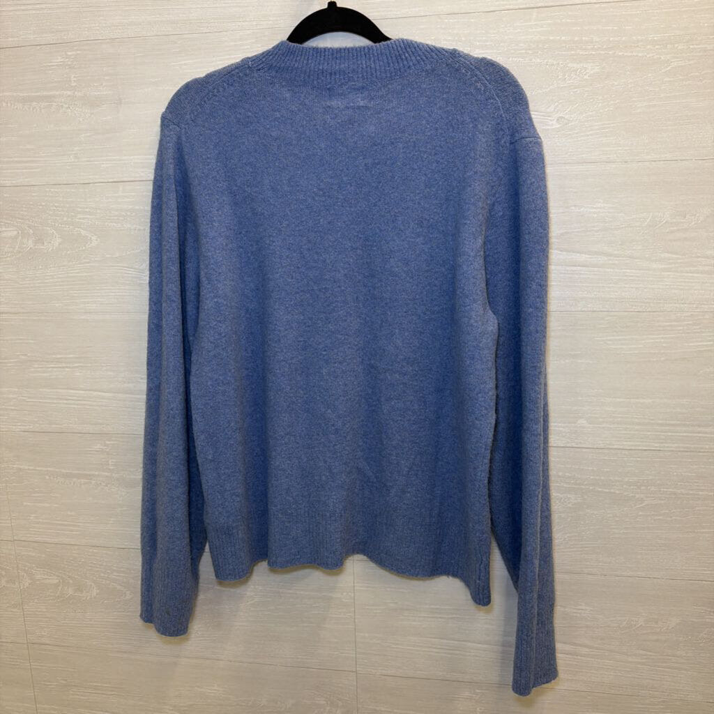 J Crew Blue Extra Soft Sweater Top Large