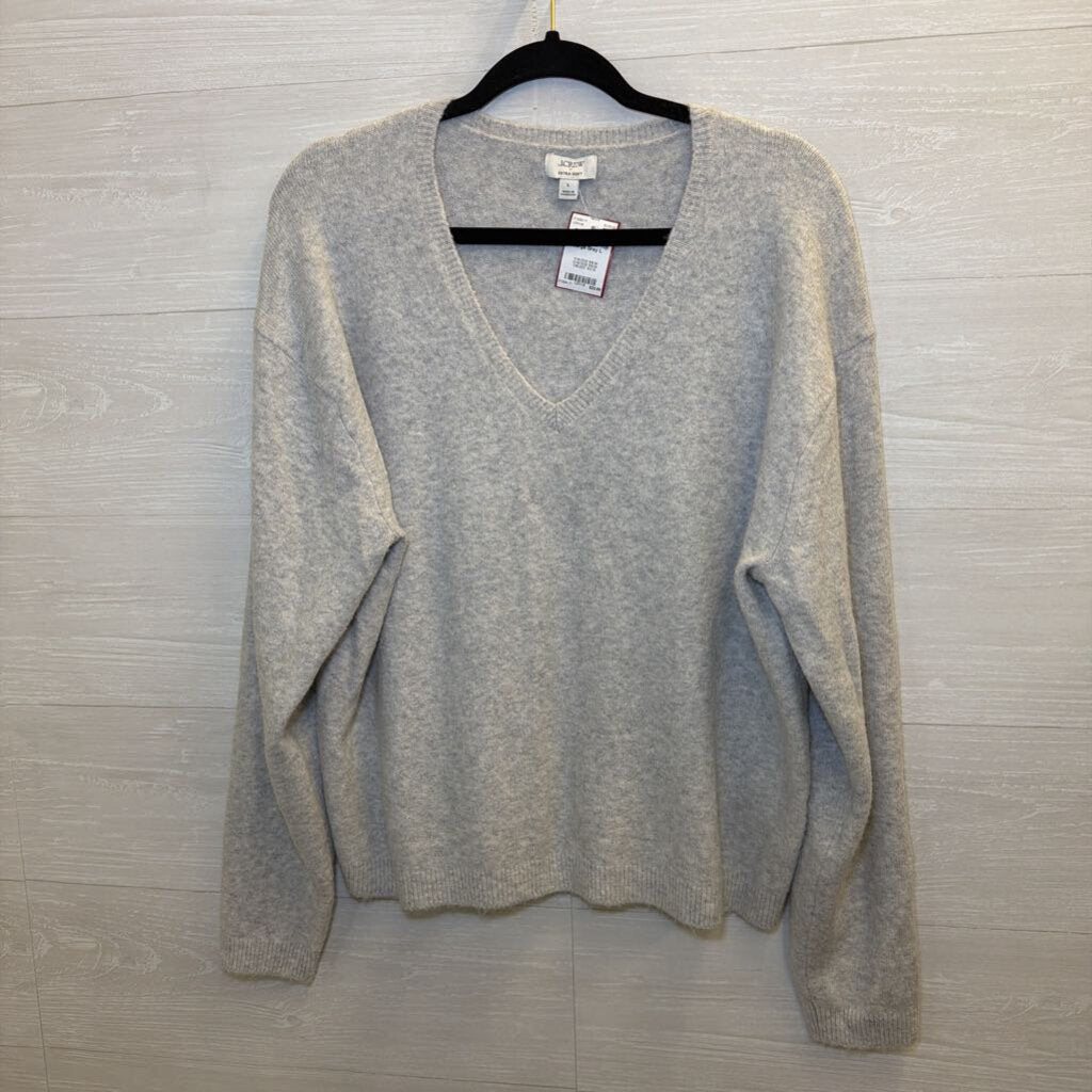 J Crew Grey Extra Soft Sweater Top Large