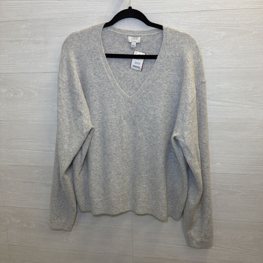 J Crew Grey Extra Soft Sweater Top Large