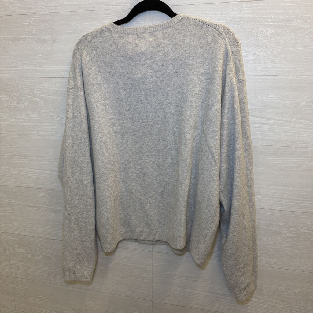 J Crew Grey Extra Soft Sweater Top Large