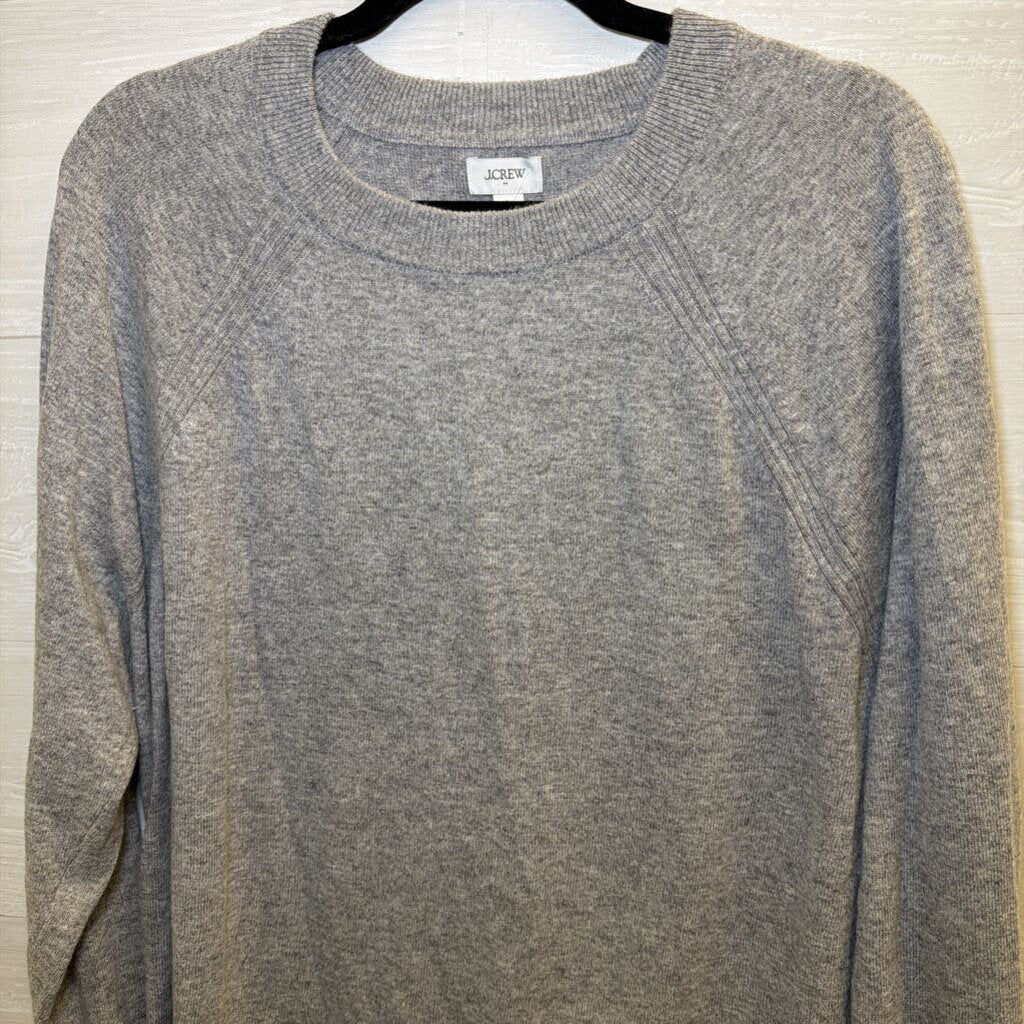 J Crew Grey Knit Long Sleeve Top Large