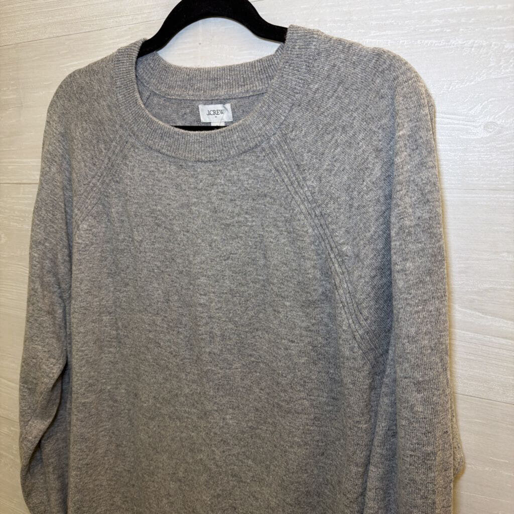 J Crew Grey Knit Long Sleeve Top Large