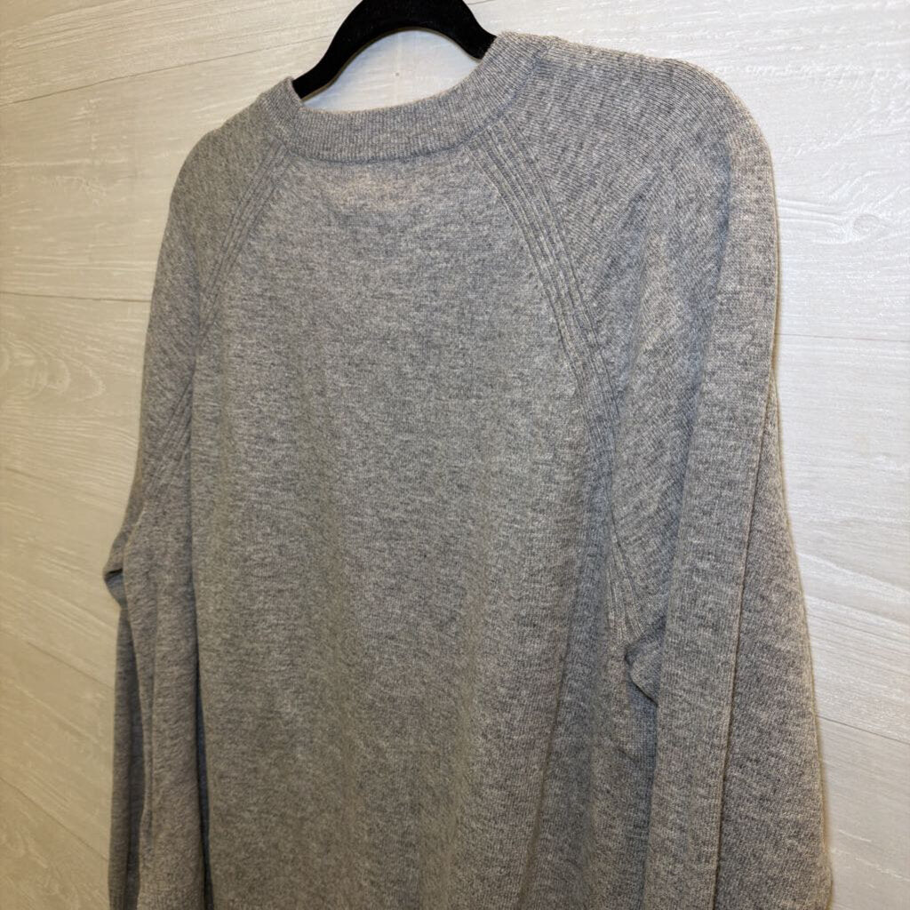 J Crew Grey Knit Long Sleeve Top Large