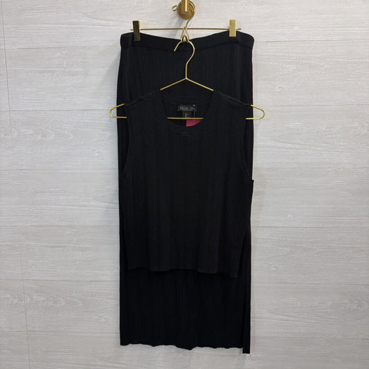 Rachel Zoe Black Two Piece Skirt/Tank Set Large