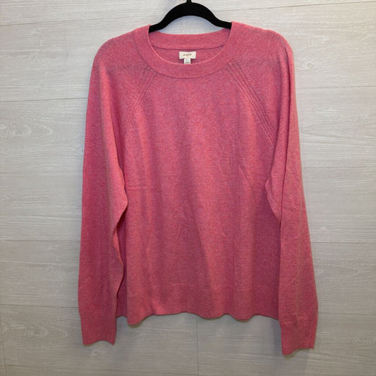J Crew Pink Knit Long Sleeve Top Large