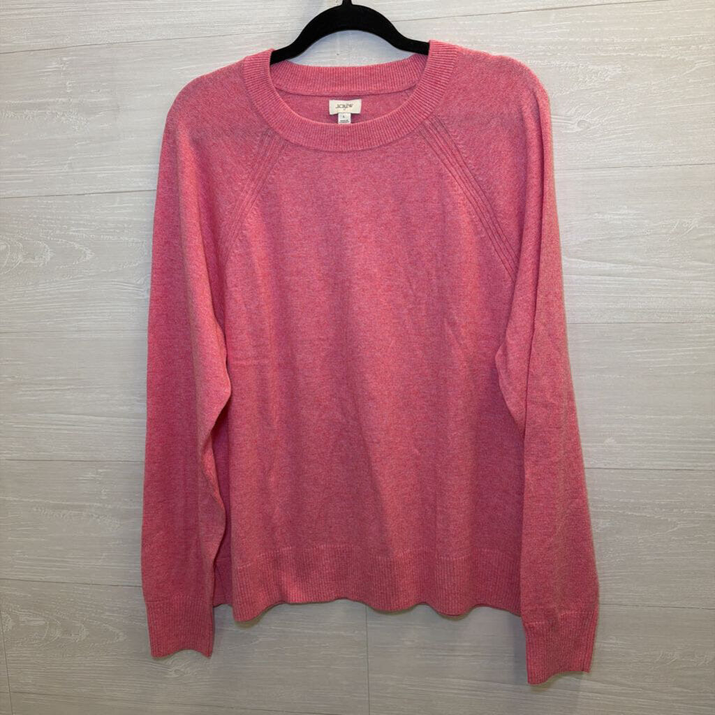 J Crew Pink Knit Long Sleeve Top Large