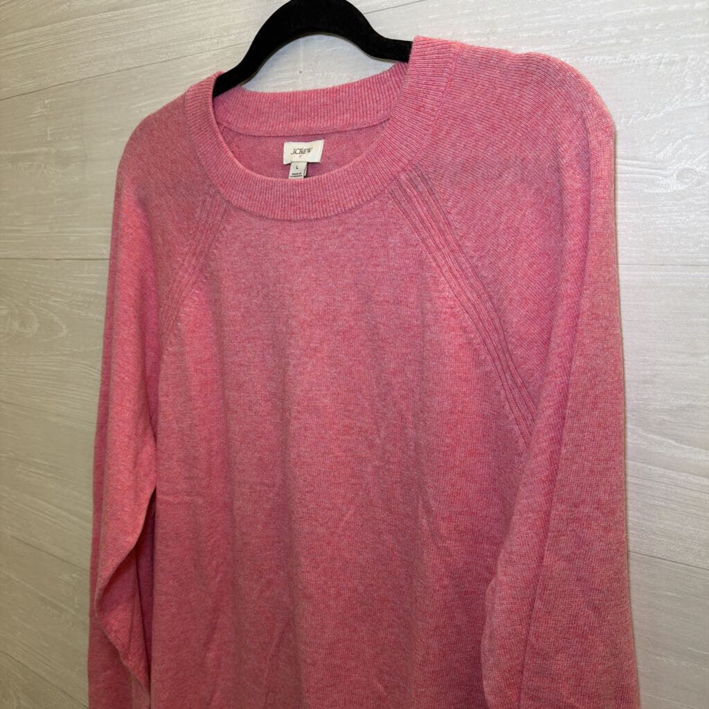 J Crew Pink Knit Long Sleeve Top Large