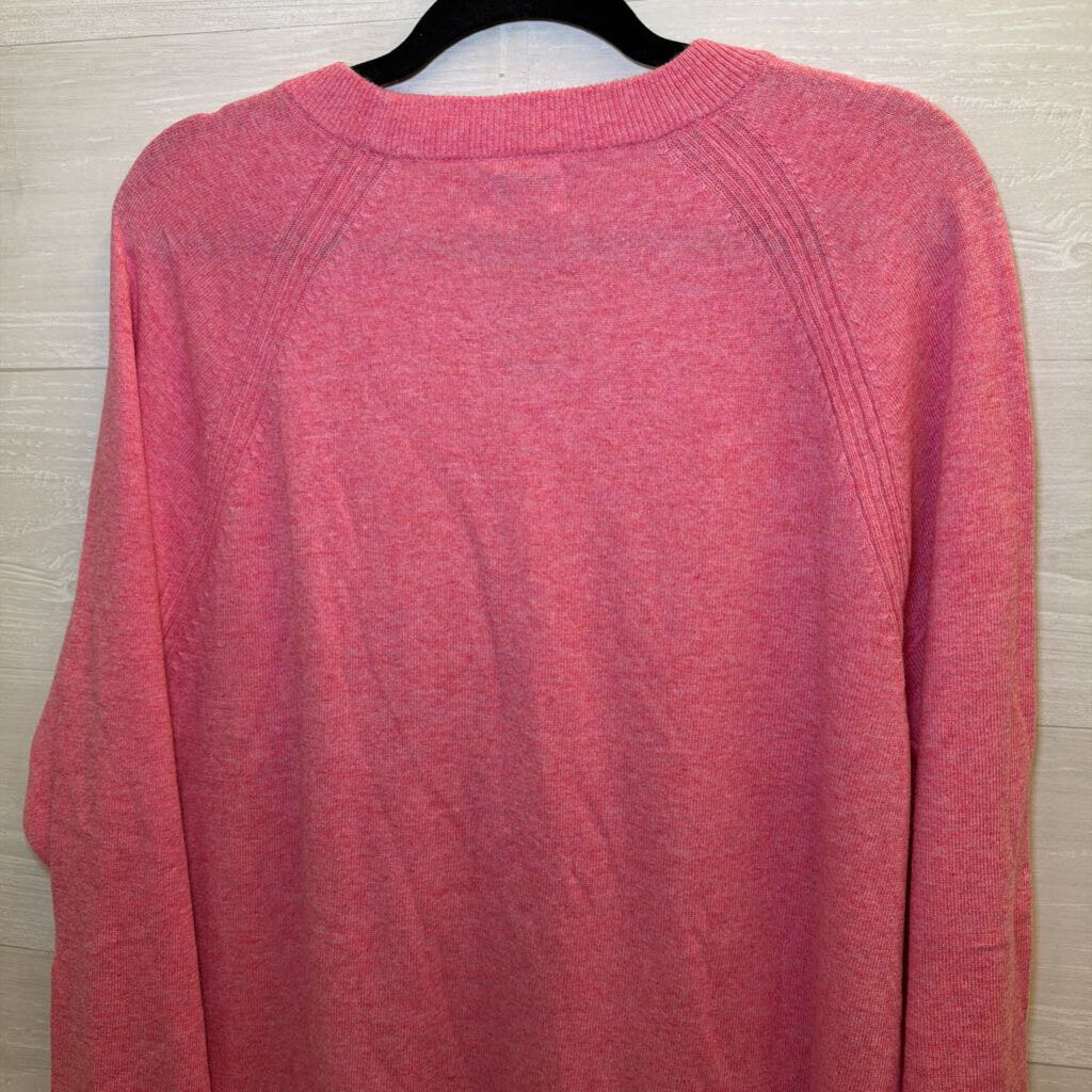 J Crew Pink Knit Long Sleeve Top Large
