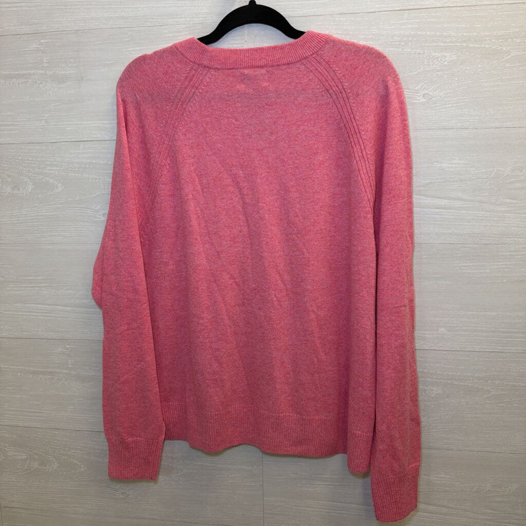 J Crew Pink Knit Long Sleeve Top Large
