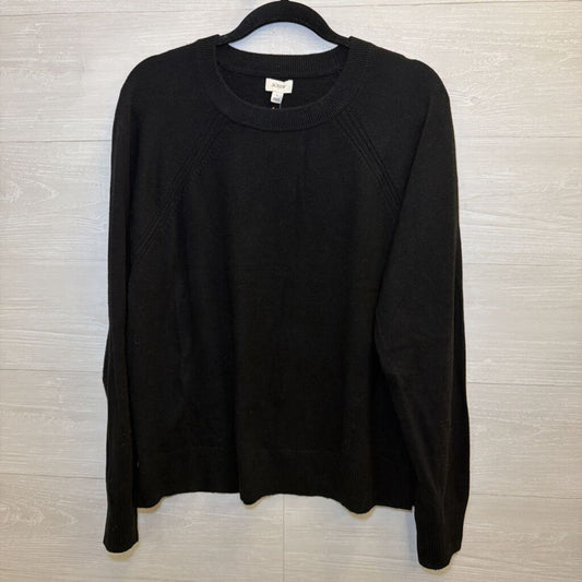 J Crew Black Knit Long Sleeve Top Large