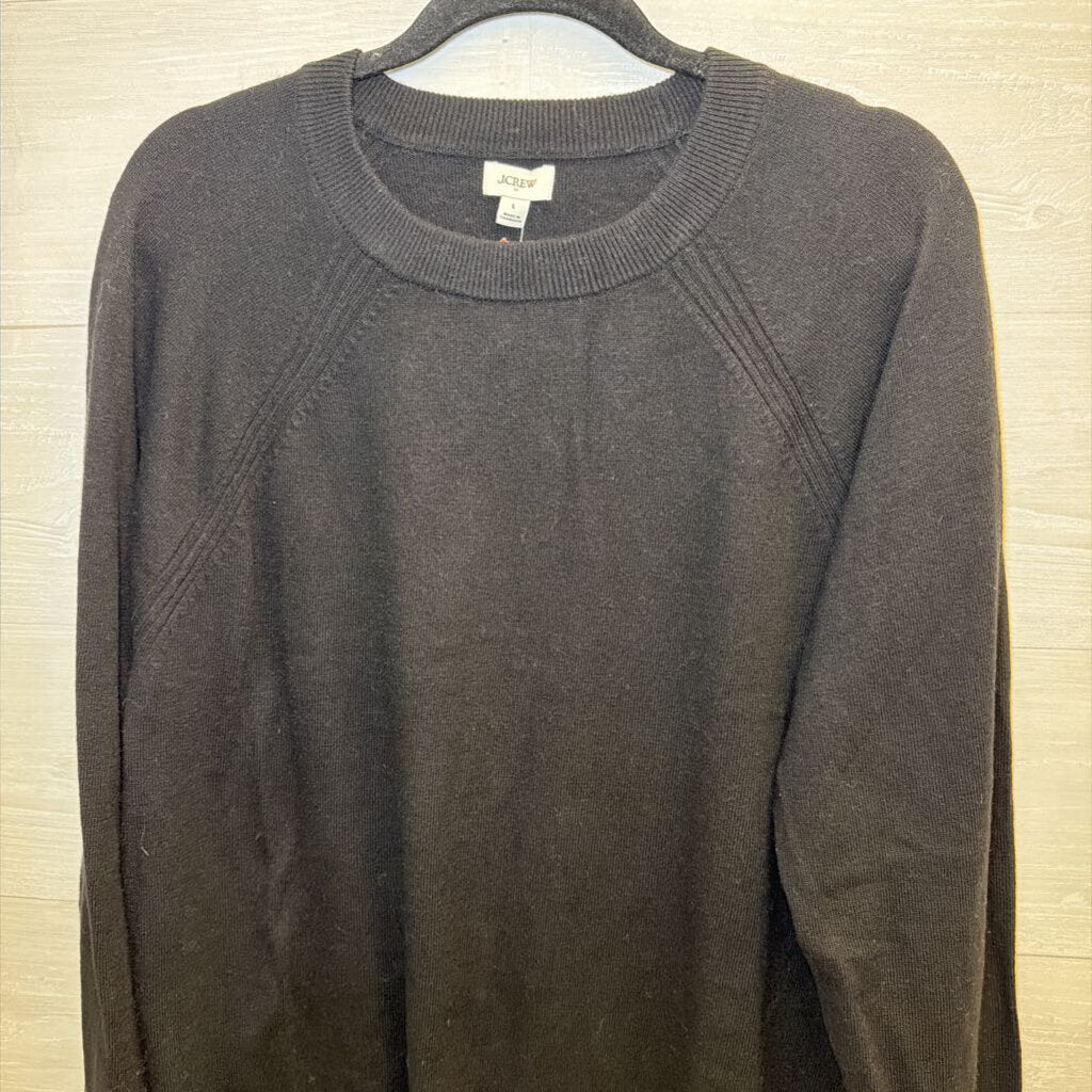 J Crew Black Knit Long Sleeve Top Large
