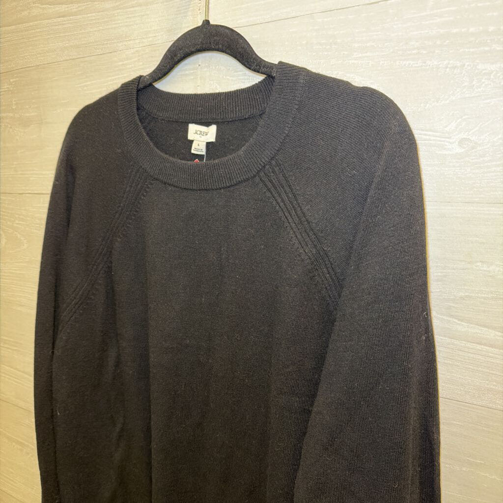 J Crew Black Knit Long Sleeve Top Large