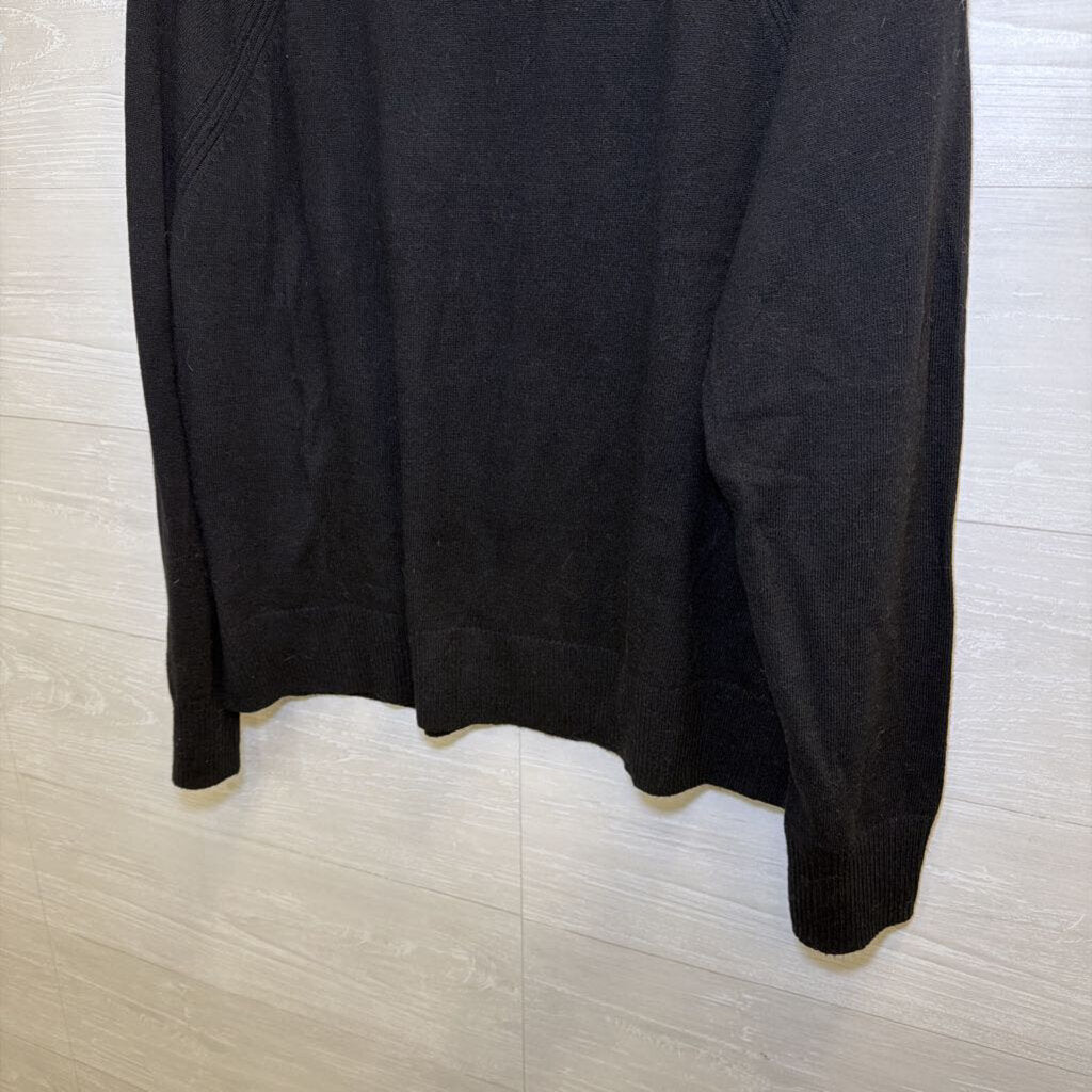 J Crew Black Knit Long Sleeve Top Large