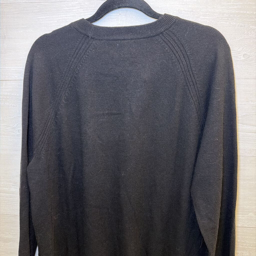 J Crew Black Knit Long Sleeve Top Large