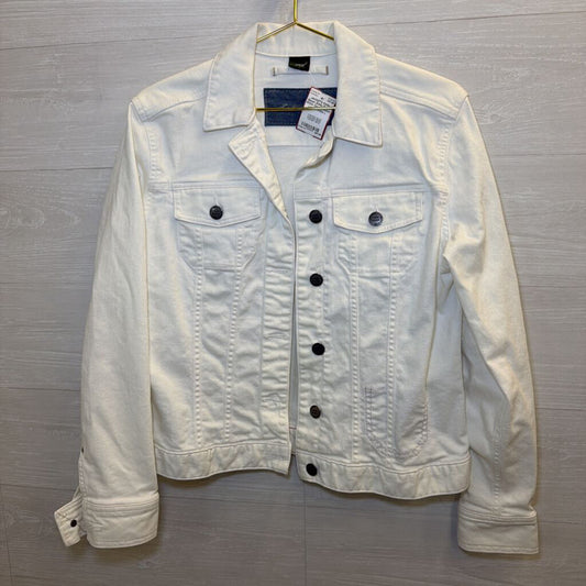 Eddie Bauer White Denim Jacket Large