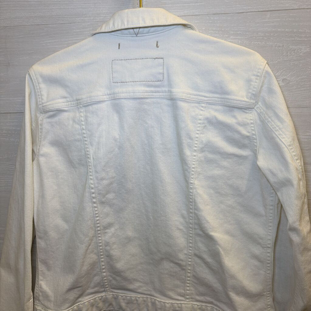 Eddie Bauer White Denim Jacket Large