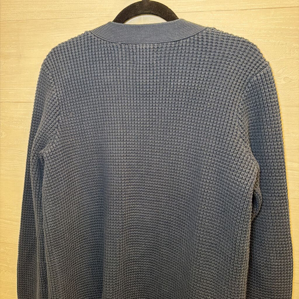 Duluth Trading Co Navy Knit Cardigan Sweater Medium