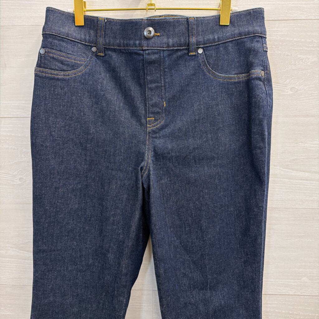 Spanx Dark Wash Flare Leg Pull On Jeans Large
