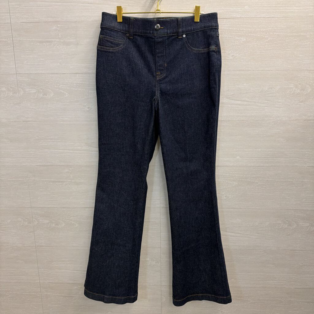 Spanx Dark Wash Flare Leg Pull On Jeans Large