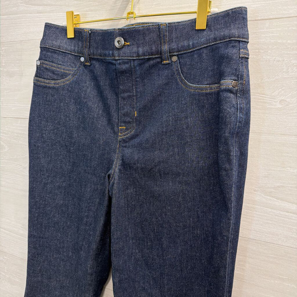 Spanx Dark Wash Flare Leg Pull On Jeans Large
