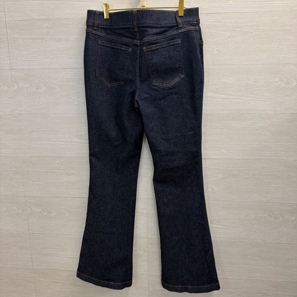 Spanx Dark Wash Flare Leg Pull On Jeans Large