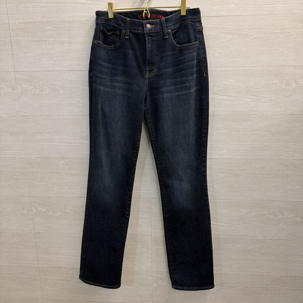 Lucky Brand Dark Wash High Rise Lucky Curvy Straight Jeans 30