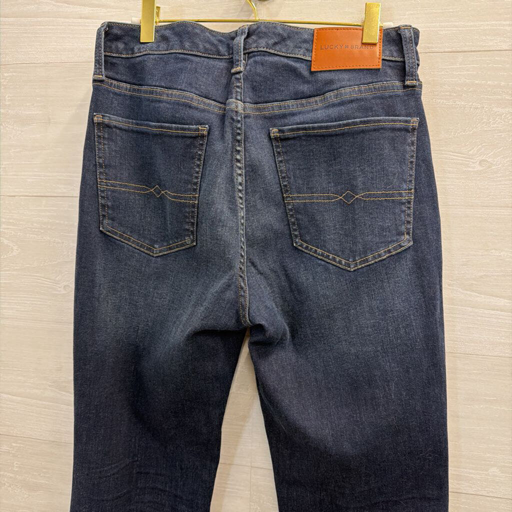 Lucky Brand Dark Wash High Rise Lucky Curvy Straight Jeans 30