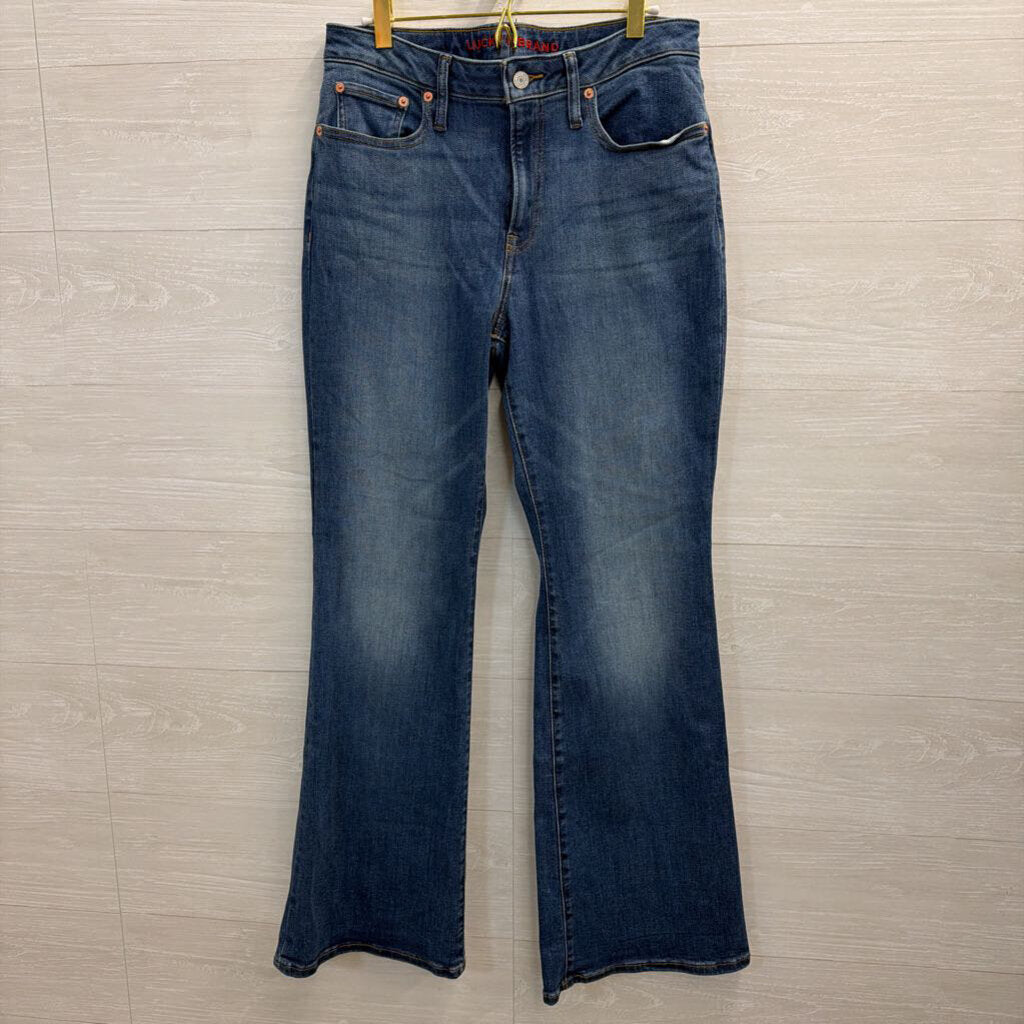 Lucky Brand Medium Wash High Rise Lucky Curvy Flare Jeans 30