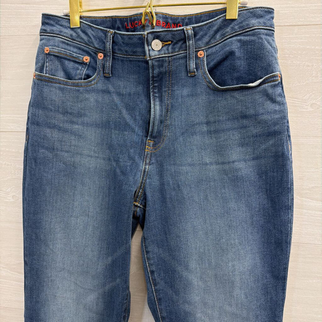 Lucky Brand Medium Wash High Rise Lucky Curvy Flare Jeans 30