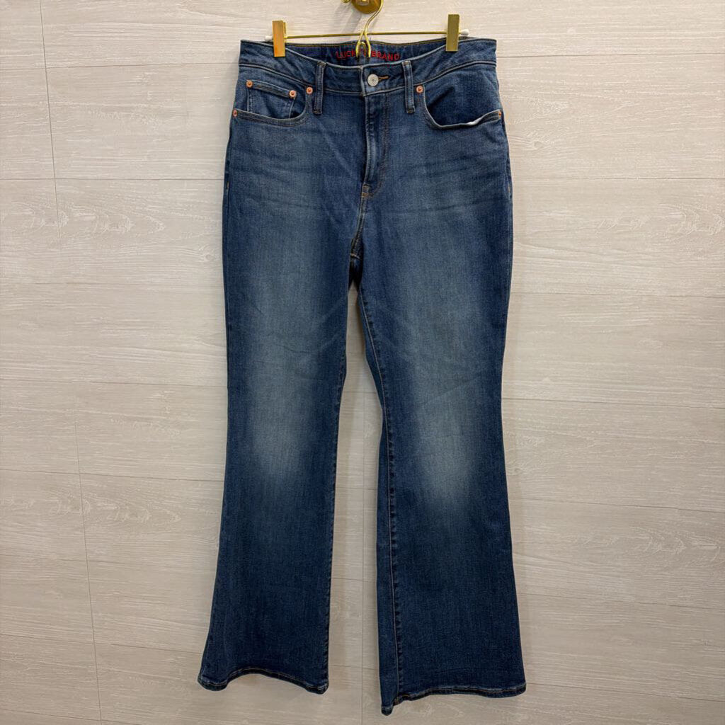 Lucky Brand Medium Wash High Rise Lucky Curvy Flare Jeans 30