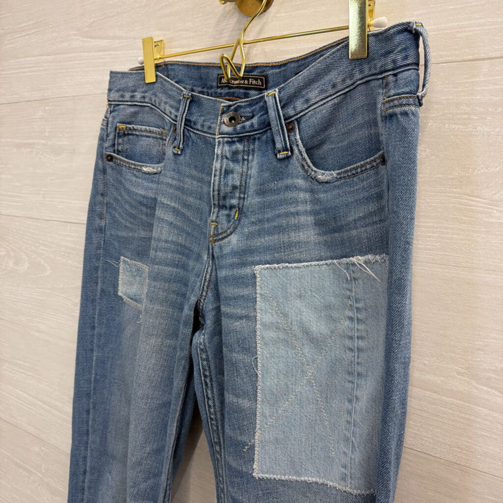 Abercrombie and Fitch Patchwork Boyfriend Straight 27
