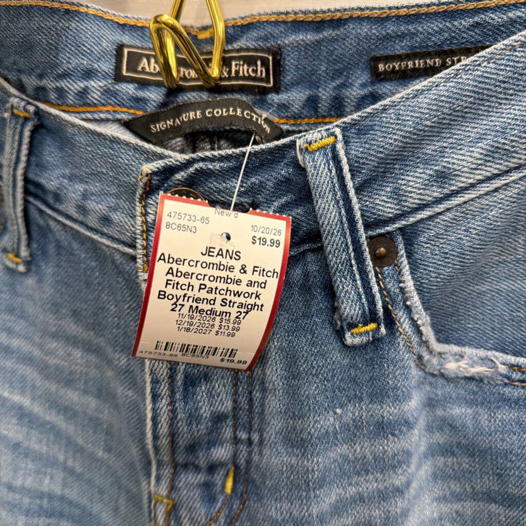 Abercrombie and Fitch Patchwork Boyfriend Straight 27