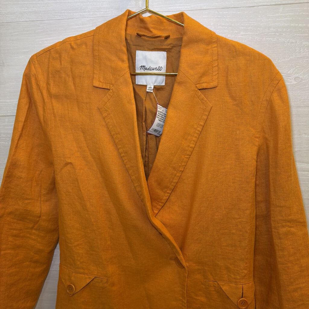 Madewell Golden Yellow Blazer Extra Extra Small