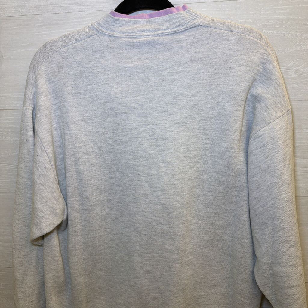 Vintage Jerzees Grey/ Purple Patchwork Star Sweatshirt Large