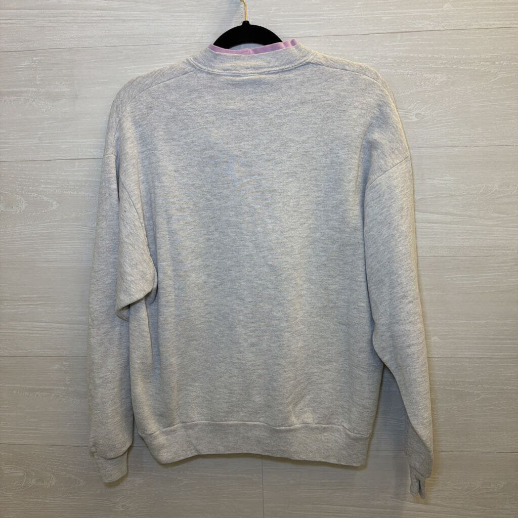 Vintage Jerzees Grey/ Purple Patchwork Star Sweatshirt Large