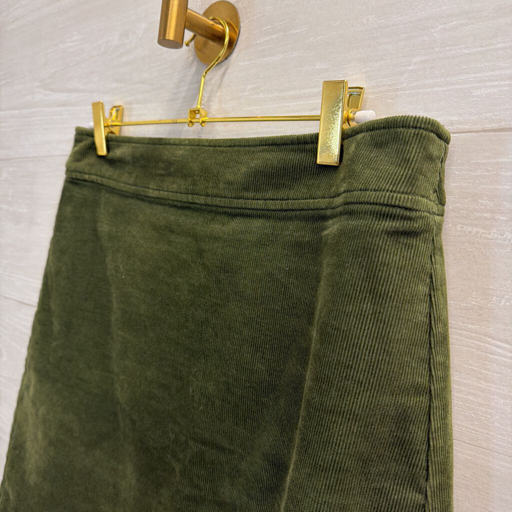 Green Corduroy Mini Skirt 2