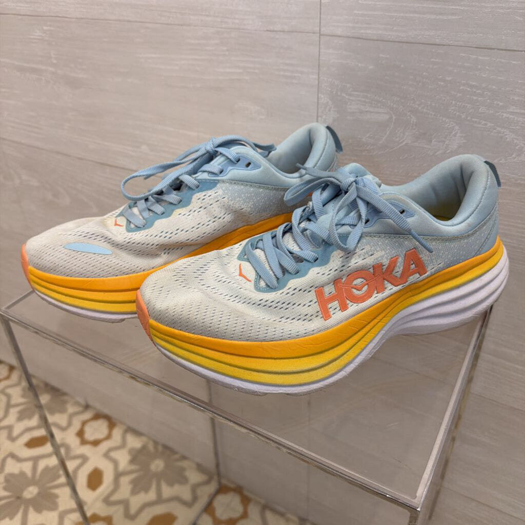 Hoka Blue/ Orange Bondi 8 Sneakers 8.5