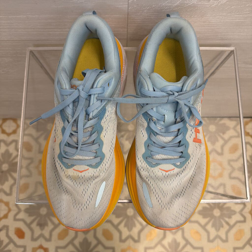 Hoka Blue/ Orange Bondi 8 Sneakers 8.5