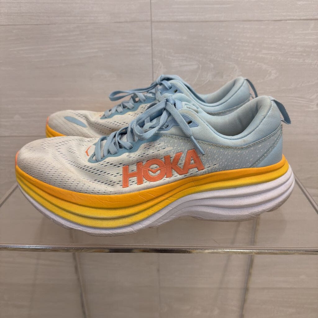 Hoka Blue/ Orange Bondi 8 Sneakers 8.5